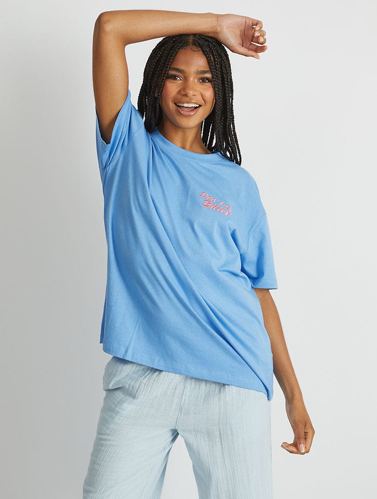 Dont Be Bitter Blue T-Shirt Tops & T-Shirts Skinnydip London
