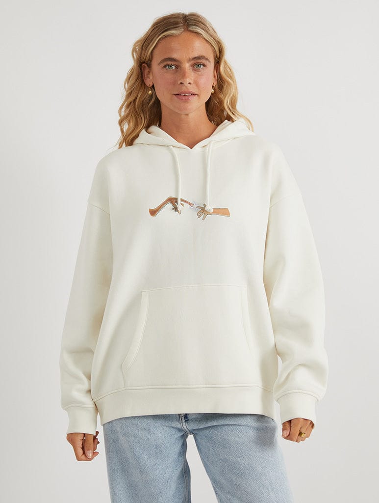 E.T. Collage Hoodie In White Hoodies & Sweatshirts Skinnydip London