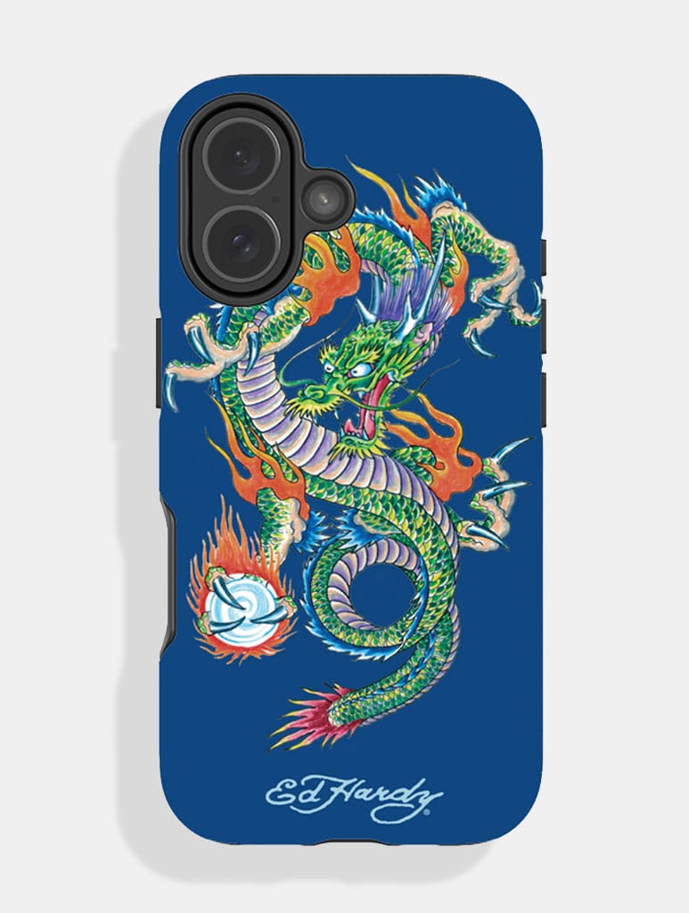 Ed Hardy x Skinnydip Blue Dragon Ultra Protective iPhone Case Phone Cases Skinnydip London