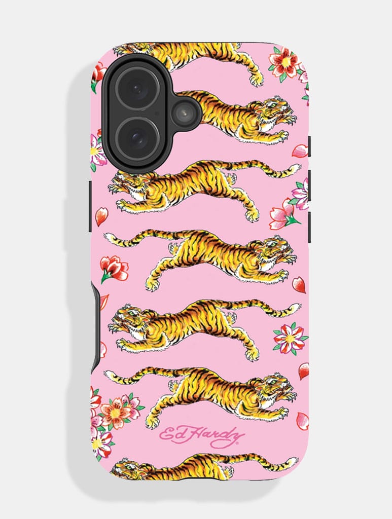 Ed Hardy x Skinnydip Pink Repeat Tiger Ultra Protective iPhone Case Phone Cases Skinnydip London