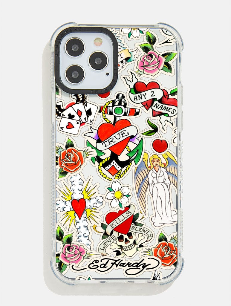 Ed Hardy Tattoo Sticker Shock iPhone Case | Phone Ed Hardy Tattoo Sticker Shock iPhone Case | Phone