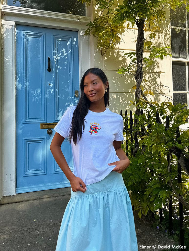 Elmer Baby T-Shirt in White Tops & T-Shirts Skinnydip London