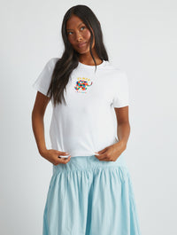 Elmer Baby T-Shirt in White Tops & T-Shirts Skinnydip London