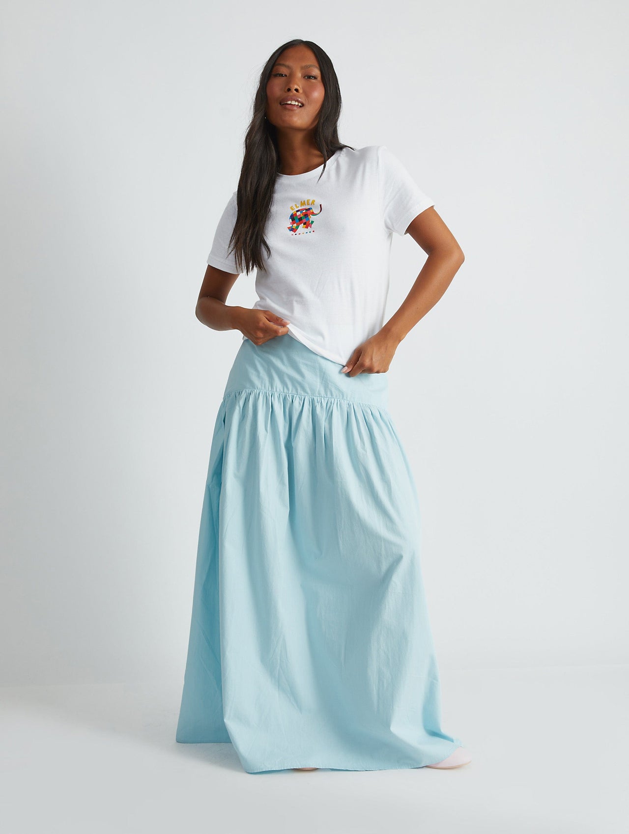 Elmer Baby T-Shirt in White Tops & T-Shirts Skinnydip London