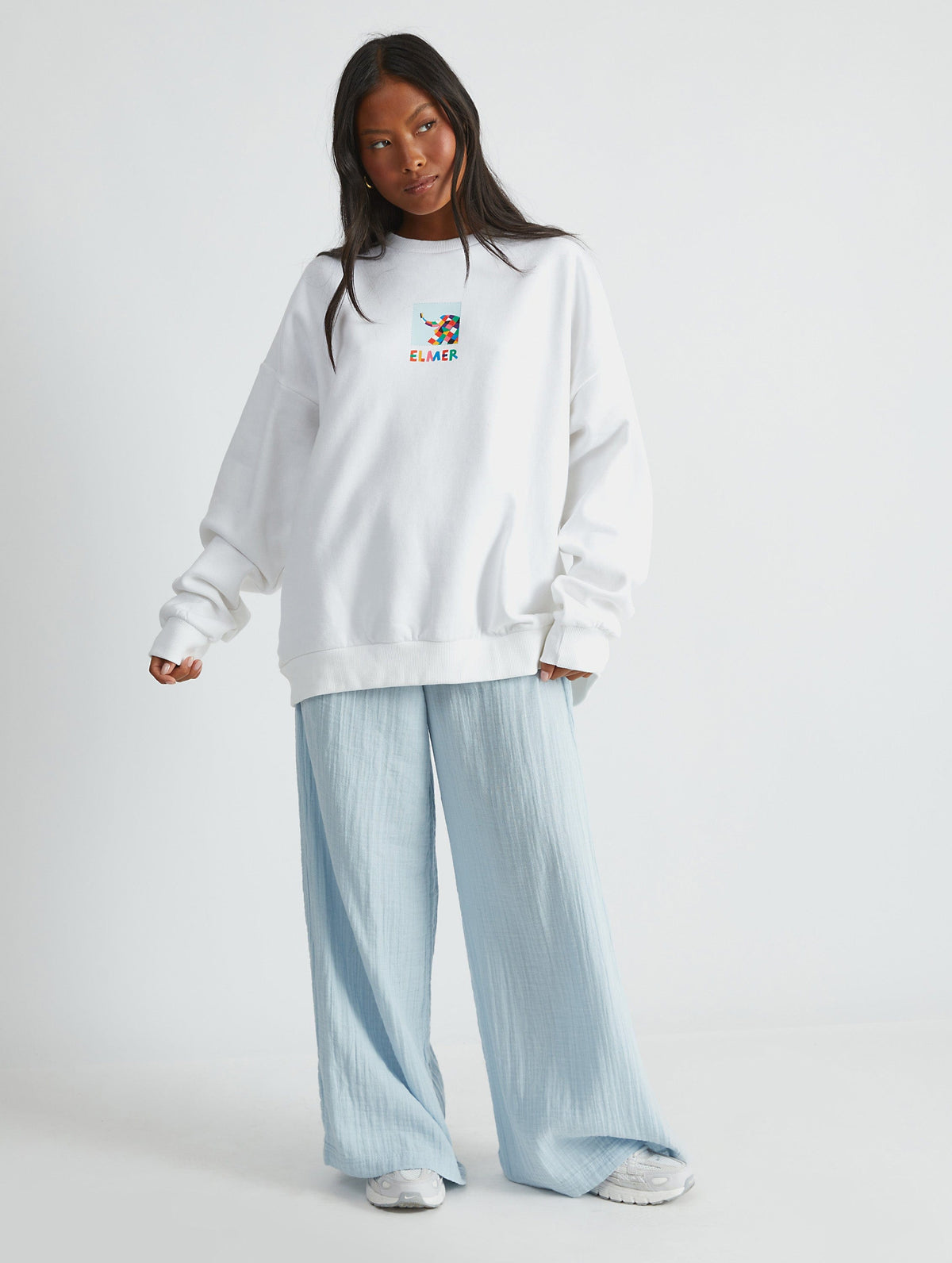 Elmer Patchwork Sweatshirt in Ecru Hoodies & Sweatshirts Skinnydip London