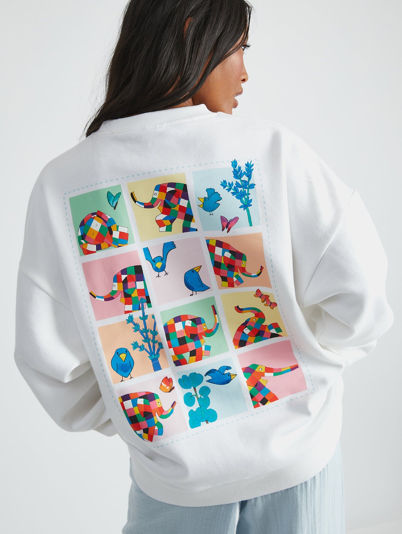 Elmer Patchwork Sweatshirt in Ecru Hoodies & Sweatshirts Skinnydip London