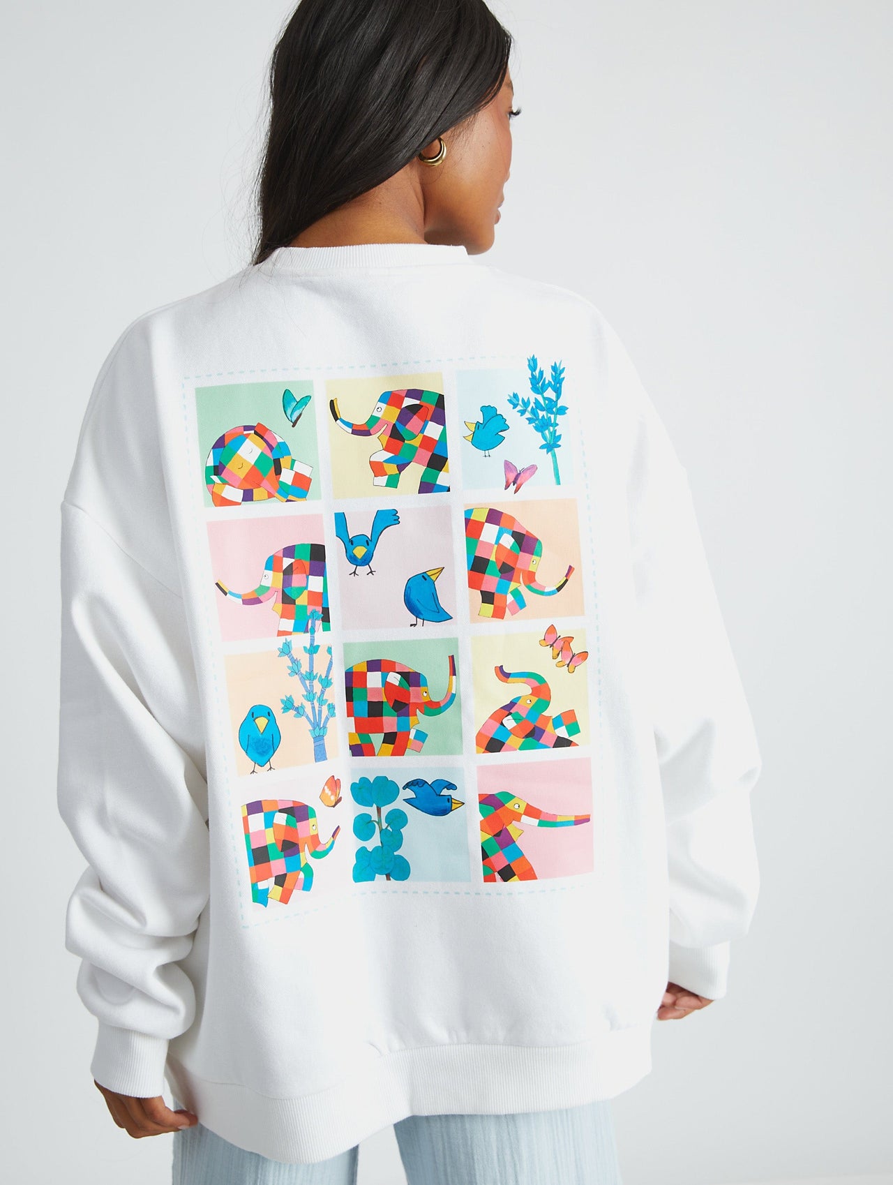 Elmer Patchwork Sweatshirt in Ecru Hoodies & Sweatshirts Skinnydip London