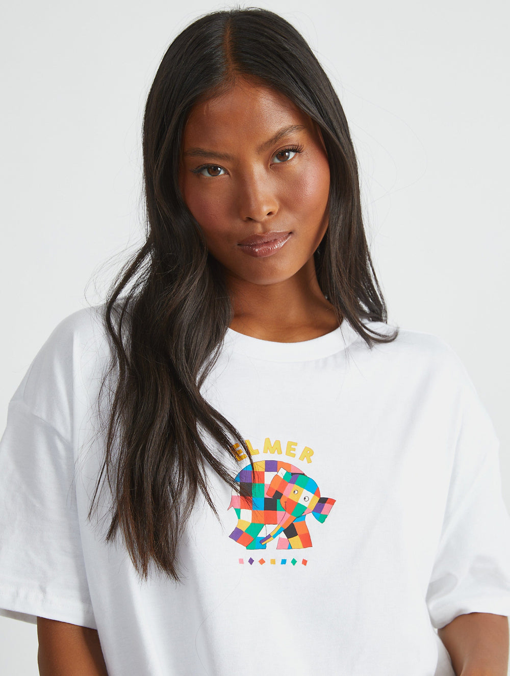 Elmer Patchwork T-Shirt in Ecru Tops & T-Shirts Skinnydip London