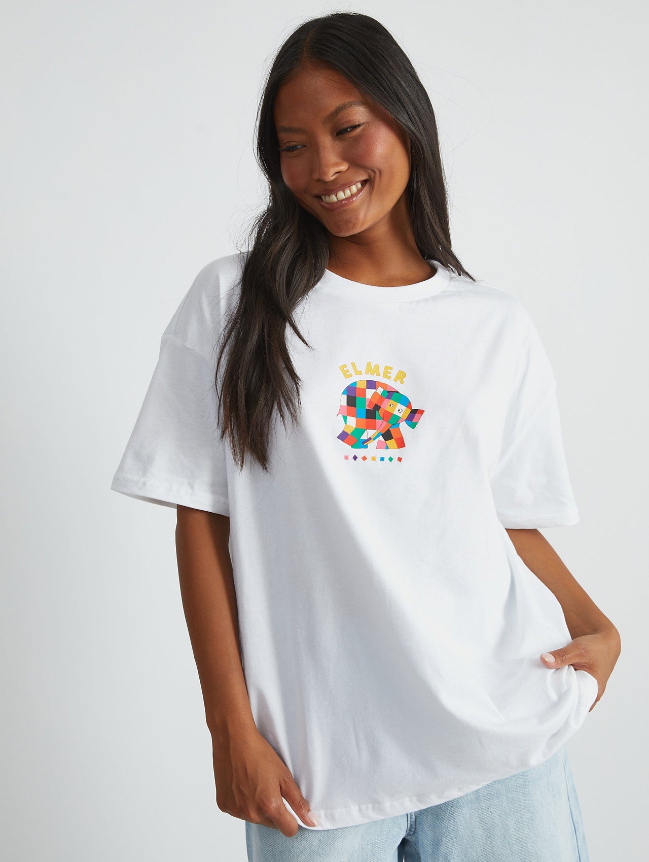 Elmer Patchwork T-Shirt in Ecru Tops & T-Shirts Skinnydip London