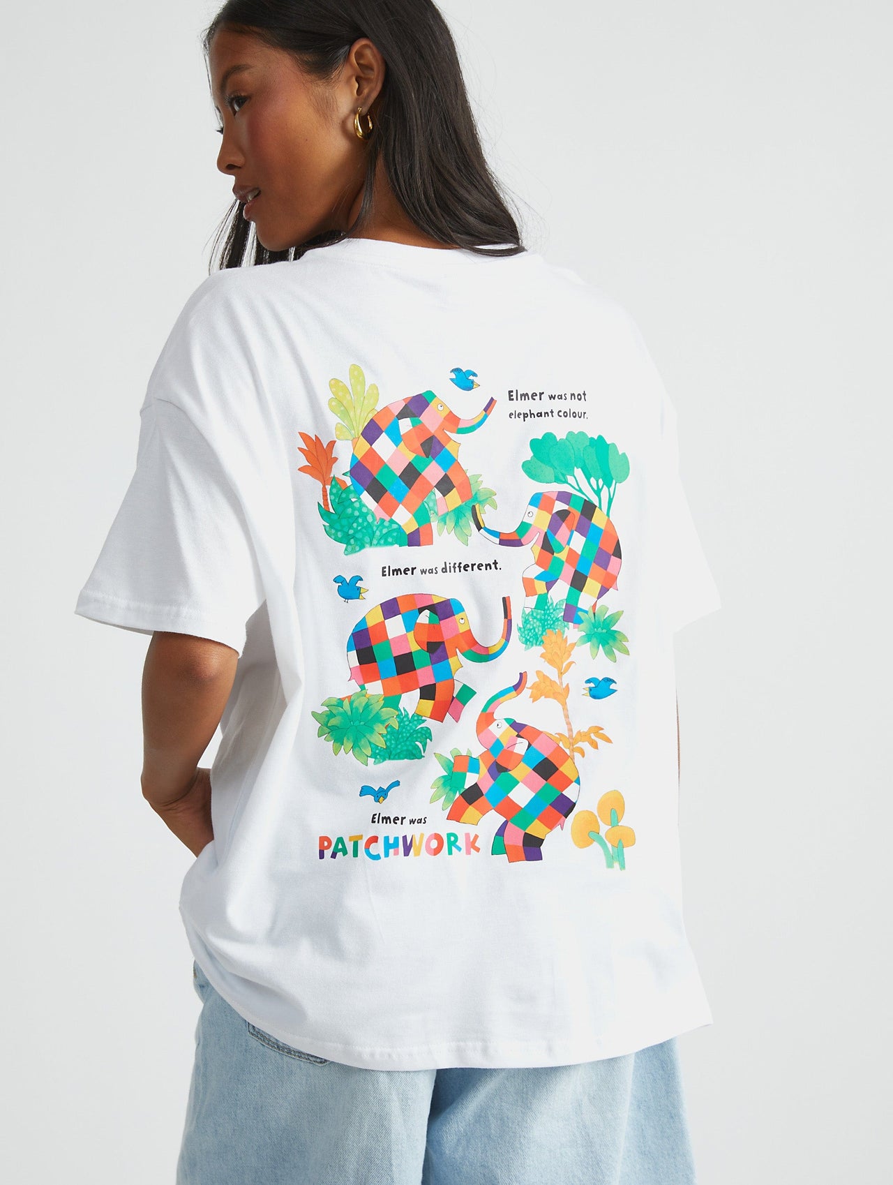 Elmer Patchwork T-Shirt in Ecru Tops & T-Shirts Skinnydip London