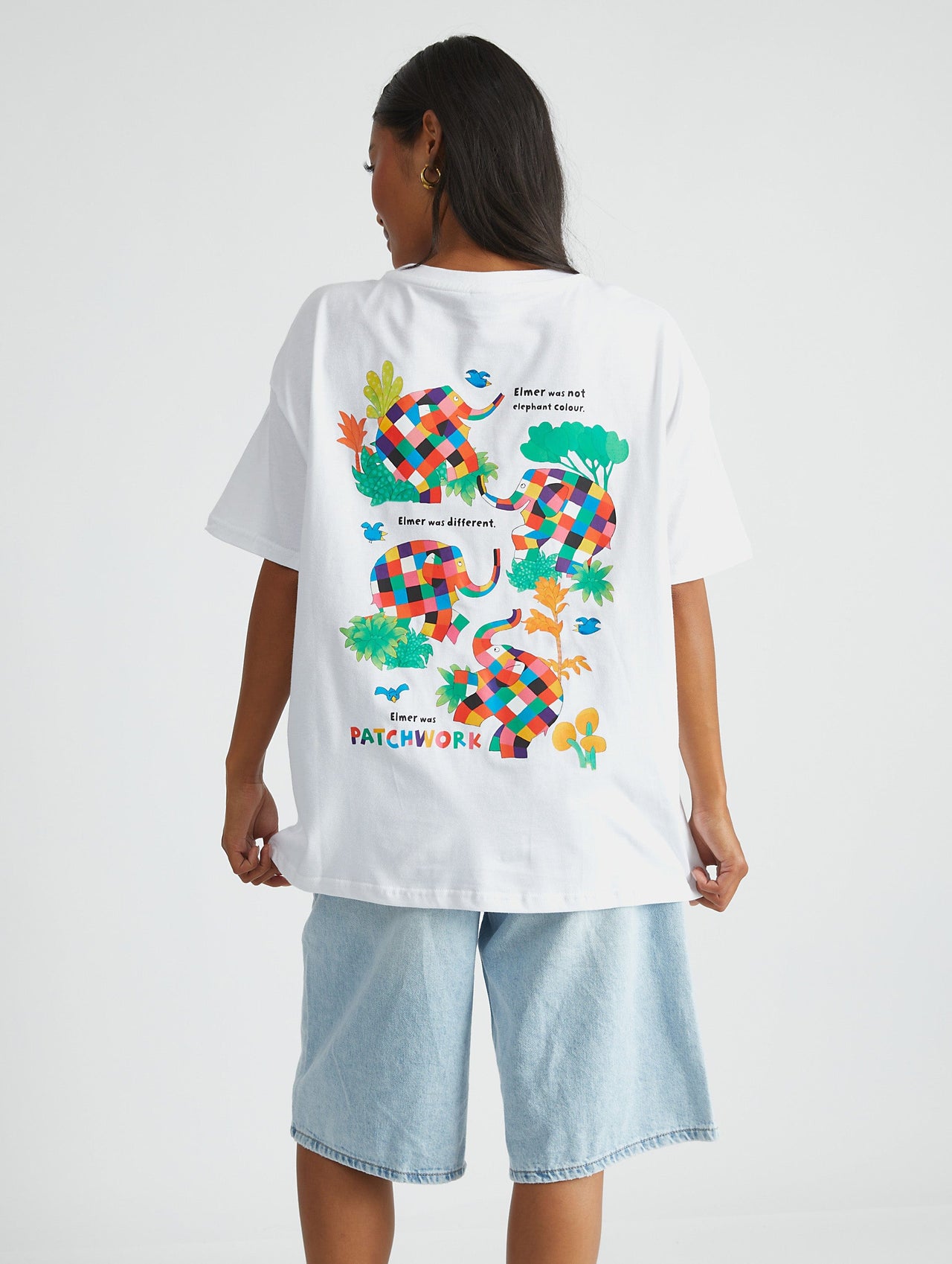 Elmer Patchwork T-Shirt in Ecru Tops & T-Shirts Skinnydip London