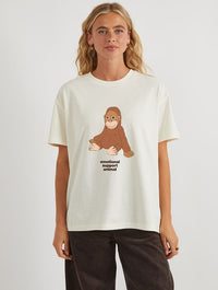 Emotional Support Animal T-Shirt in White Tops & T-Shirts Skinnydip London