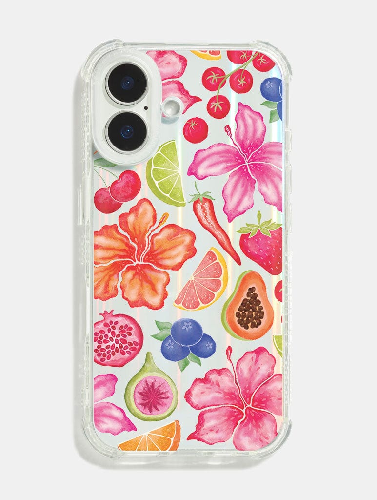 Exotic Fruit & Flowers Shock iPhone Case Phone Cases Skinnydip London