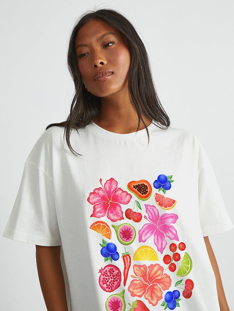 Exotic Fruit & Flowers T-Shirt Tops & T-Shirts Skinnydip London