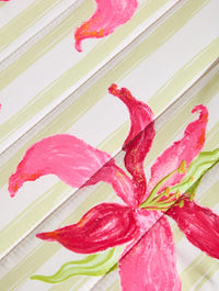 Exotic Lilies Stripe Quilted Bow Laptop Sleeve Laptop Cases Skinnydip London