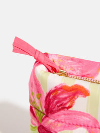 Exotic Lily Stripe Pillow Pouch Makeup Bag Makeup Bags & Wash Bags Skinnydip London