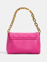 Farah Pink Studded Quilt Chain Shoulder Bag Bags Skinnydip London