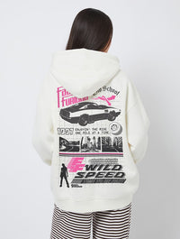 Fast & Furious x Skinnydip Car Hoodie In White Hoodies & Sweatshirts Skinnydip London