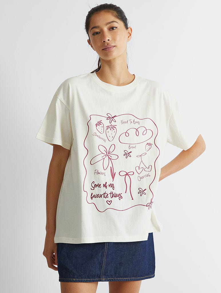 Favourite Things Doodle T-Shirt Tops & T-Shirts Skinnydip London