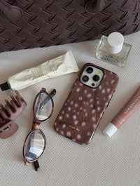 Fawn Dark Print Ultra Protective iPhone Case Phone Cases Skinnydip London