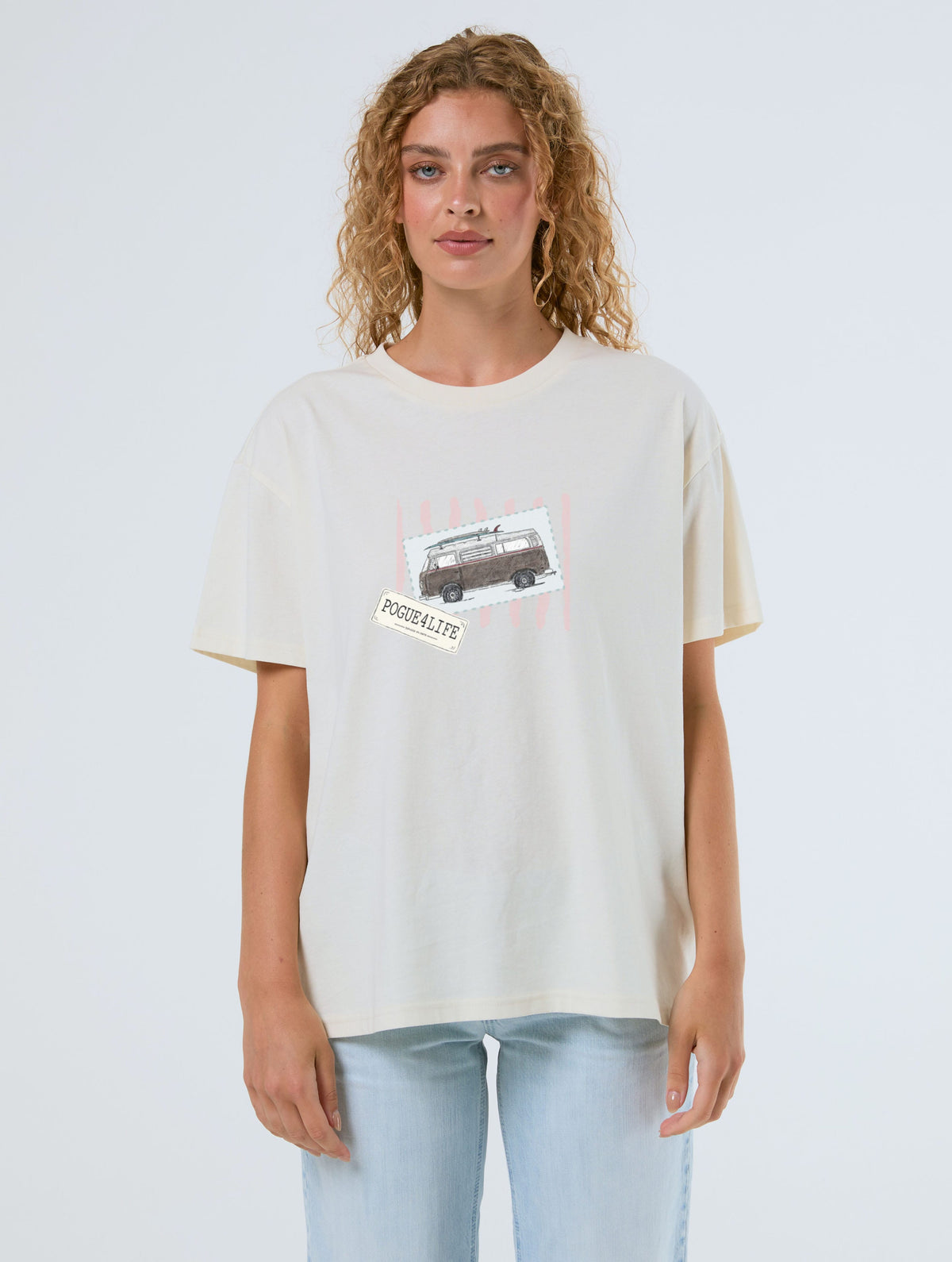 Figure 8 Sticker T-Shirt In White Tops & T-Shirts Skinnydip London