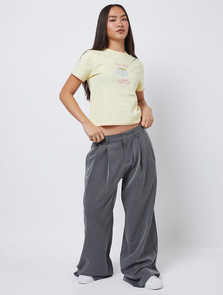 Fill Your Own Tea Cup Baby Tee Tops & T-Shirts Skinnydip London