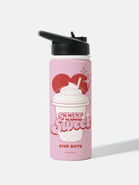 Five Guys x Skinnydip Stay Sweet 18oz Stainless Steel Water Bottle Water Bottles Skinnydip London