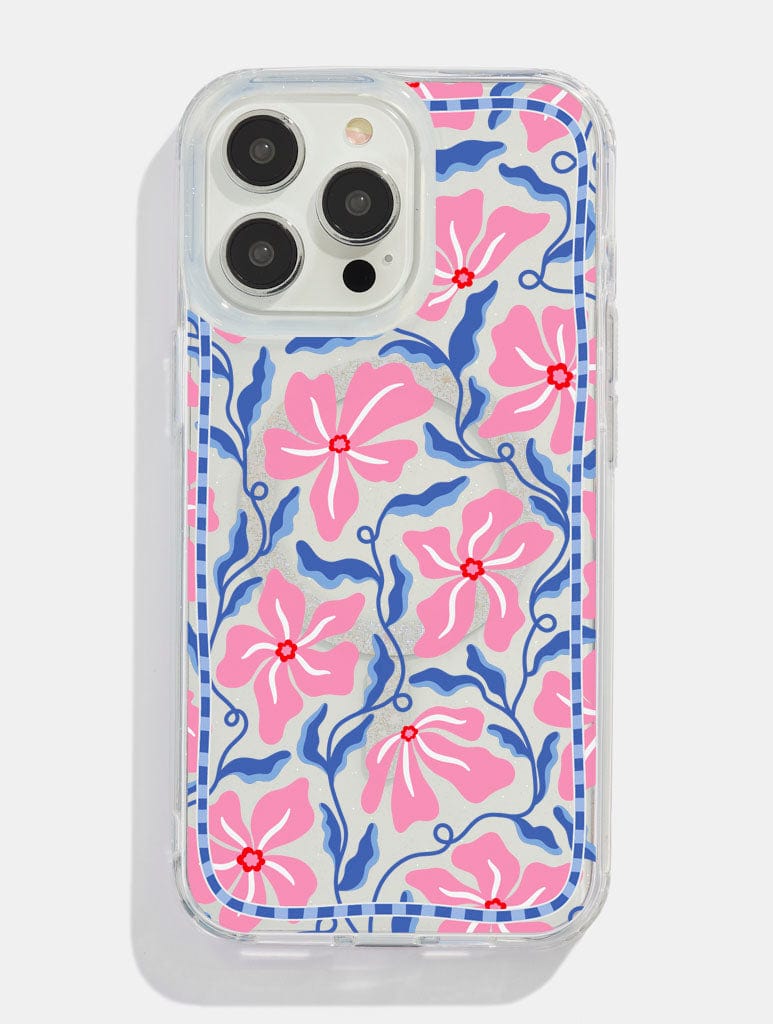 Floral Mosaic Glitter MagSafe iPhone Case Phone Cases Skinnydip London