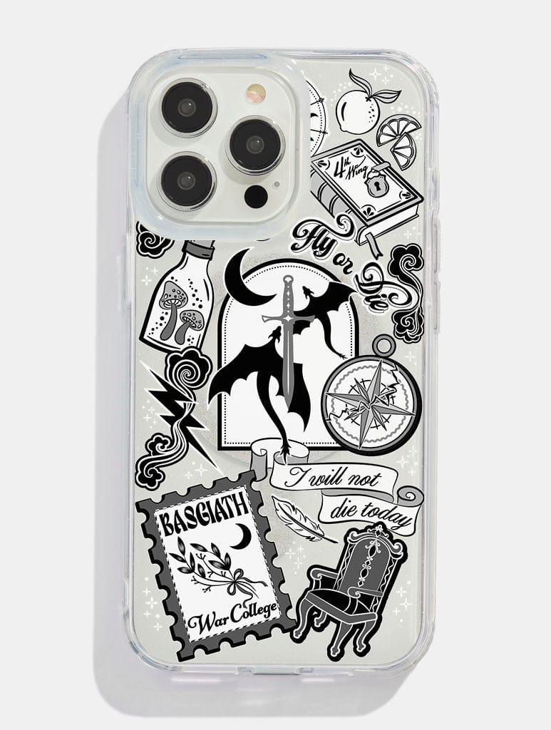 Fourth Wing Sticker Glitter MagSafe iPhone Case Phone Cases Skinnydip London