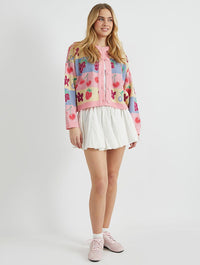 Fruity Stripe Knitted Cardigan Jumpers & Cardigans Skinnydip London