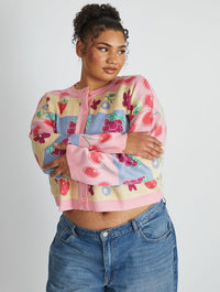 Fruity Stripe Knitted Cardigan Jumpers & Cardigans Skinnydip London