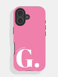 'G' Initial Pink Ultra Protective iPhone Case Phone Cases Skinnydip London