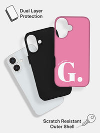 'G' Initial Pink Ultra Protective iPhone Case Phone Cases Skinnydip London
