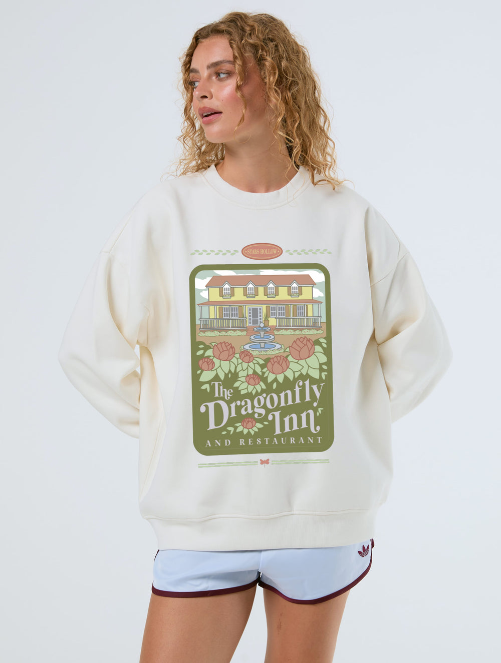Gilmore Girls x Skinnydip The Dragonfly Inn Sweatshirt In White Hoodies & Sweatshirts Skinnydip London
