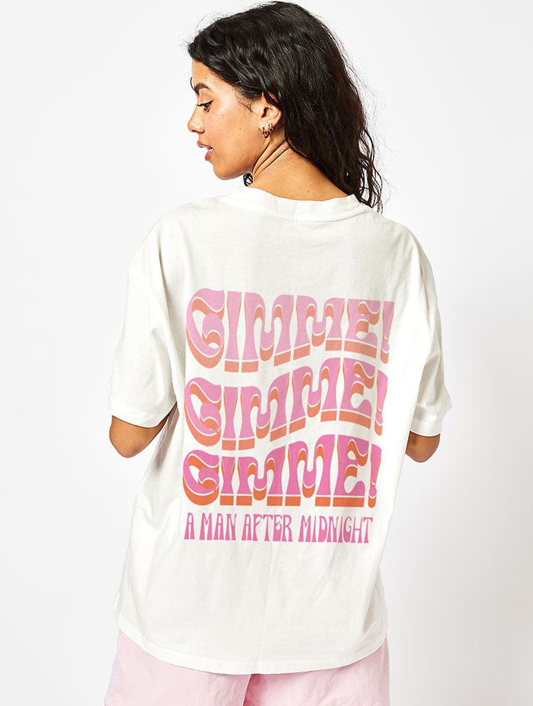 Gimme Gimme Gimme T-Shirt In White Tops & T-Shirts Skinnydip London