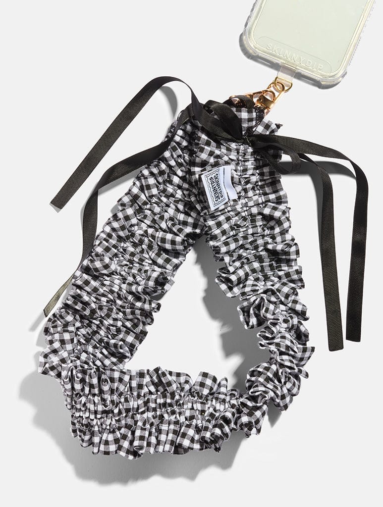 Gingham Ruffle Cross Body Strap Phone Grips Skinnydip London