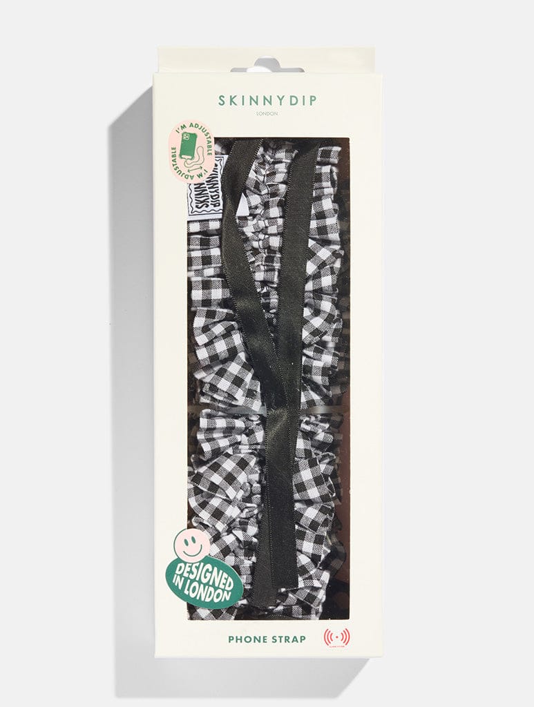 Gingham Ruffle Cross Body Strap Phone Grips Skinnydip London