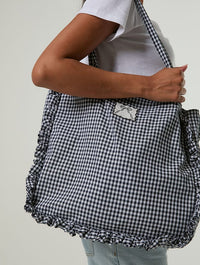 Gingham Ruffle Tote Bag Tote Bags Skinnydip London