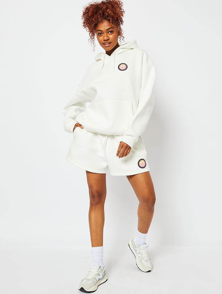 Girls Just Wanna Have Funds Hoodie in Ecru Hoodies & Sweatshirts Skinnydip London