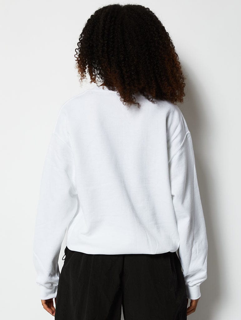 Glazed & Confused Sweatshirt in White Hoodies & Sweatshirts Skinnydip London