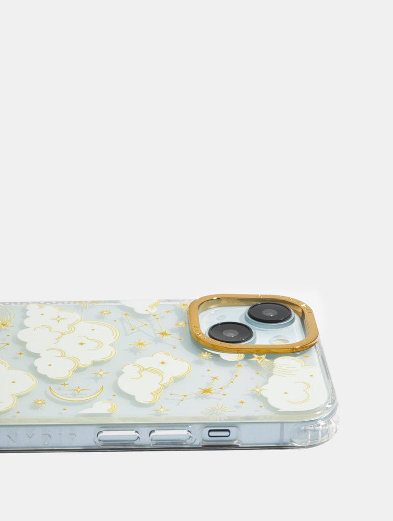 Gold Celestial Cloud Shock iPhone Case Phone Cases Skinnydip London