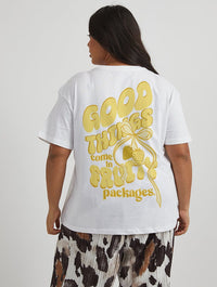 Good Things Come in Fruity Packages T-Shirt in Ecru Tops & T-Shirts Skinnydip London