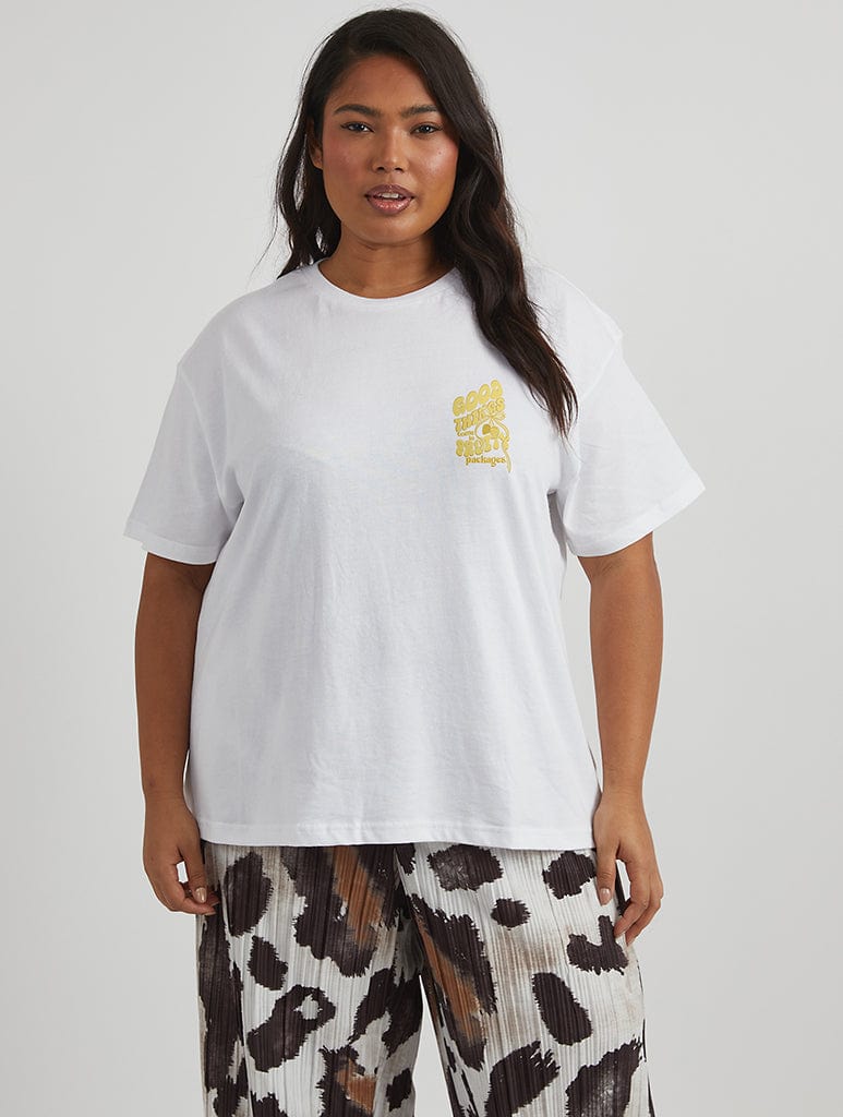 Good Things Come in Fruity Packages T-Shirt in Ecru Tops & T-Shirts Skinnydip London