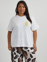 Good Things Come in Fruity Packages T-Shirt in Ecru Tops & T-Shirts Skinnydip London