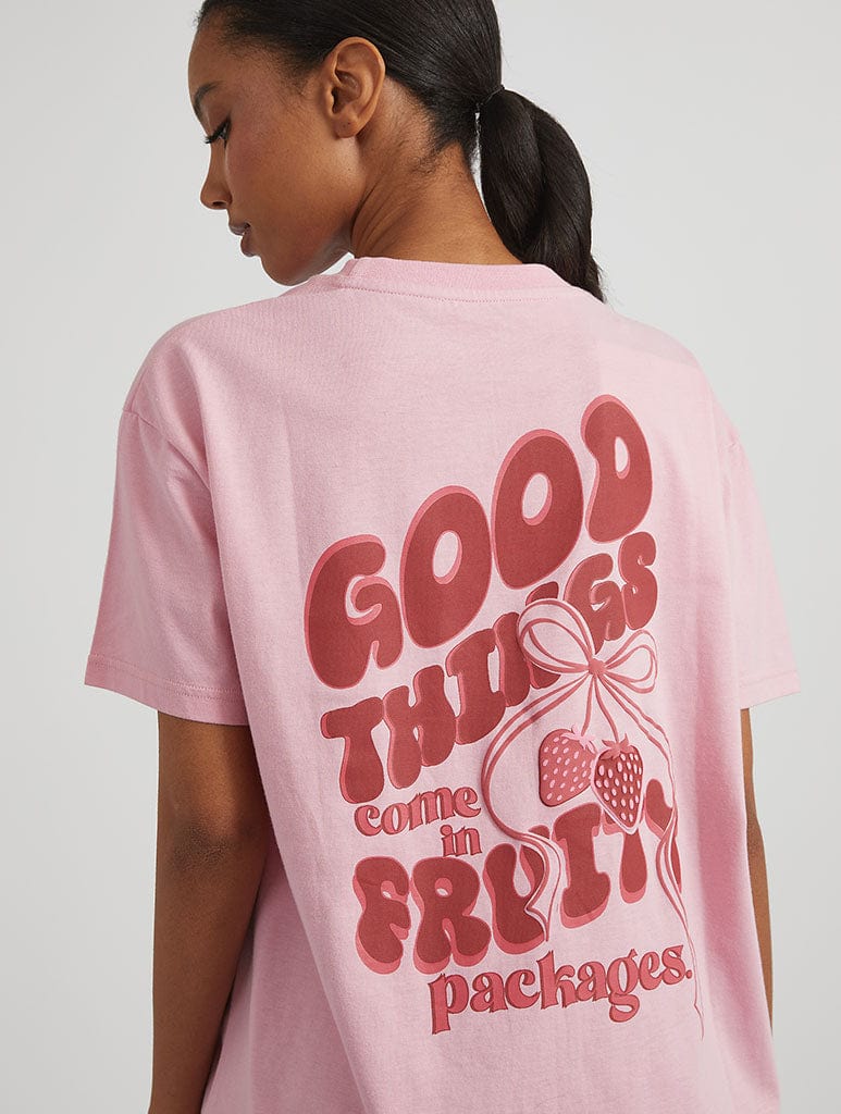 Good Things T-Shirt in Pink Tops & T-Shirts Skinnydip London