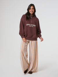 Good Things Take Time Quater Zip Sweatshirt Hoodies and Sweatshirts Skinnydip London