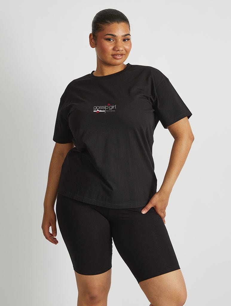 Gossip Girl x Skinnydip Skyline T-Shirt In Black Tops & T-Shirts Skinnydip London