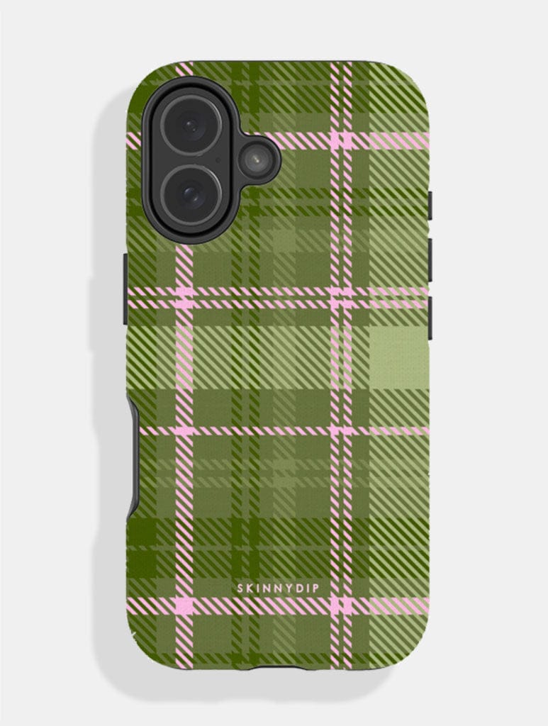 Green and Pink Tartan Ultra Protective iPhone Case Phone Cases Skinnydip London