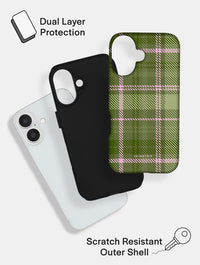 Green and Pink Tartan Ultra Protective iPhone Case Phone Cases Skinnydip London