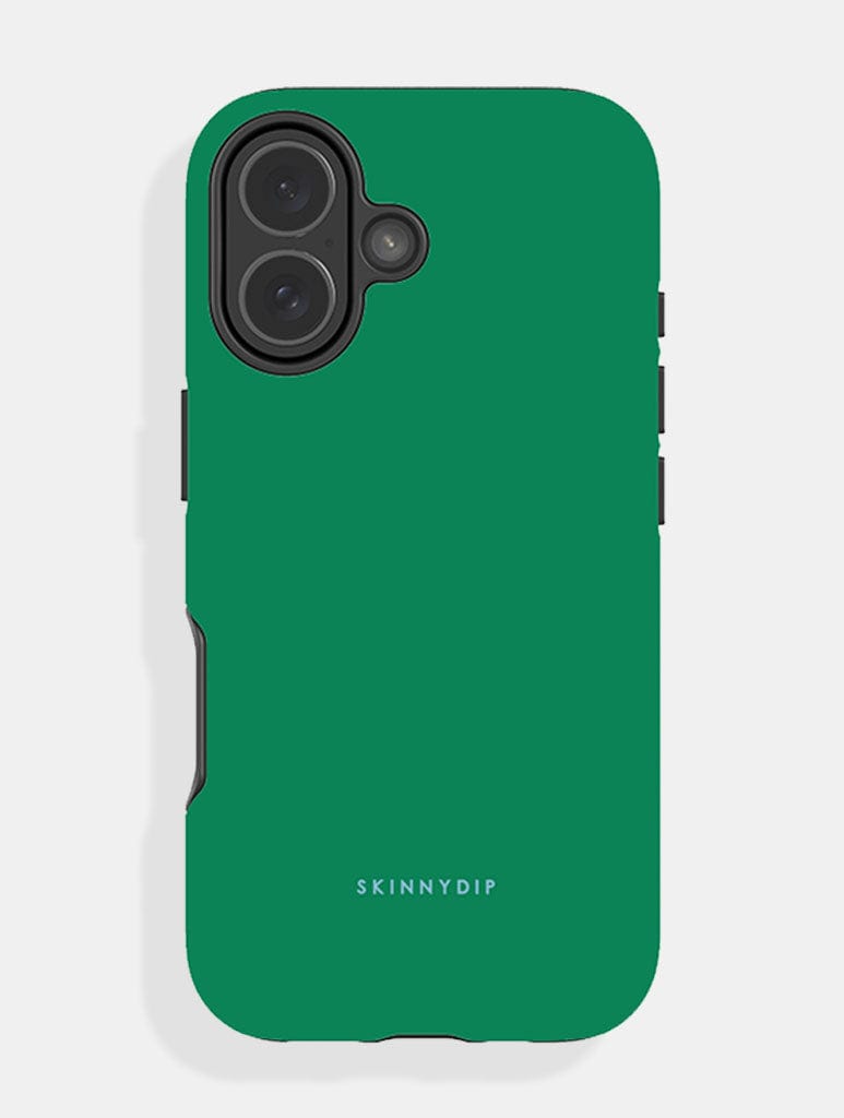 Green with Blue Solid Colour Ultra Protective iPhone Case Phone Cases Skinnydip London